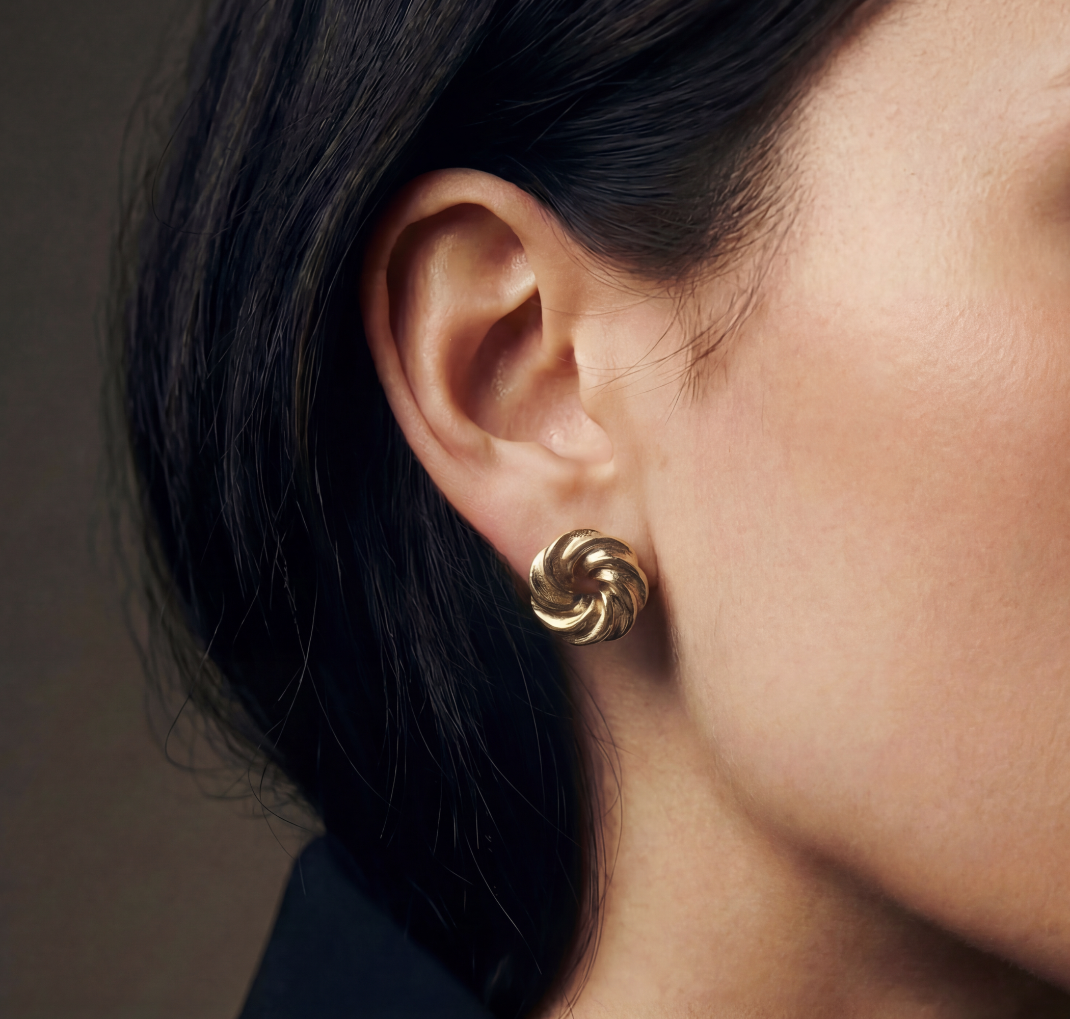 The Round Textured Studs | 18Kt Gold Plated Brass