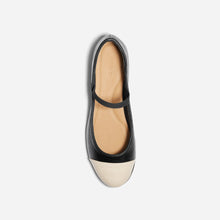 Womens | Bea Mary Jane Ballet Cap Toe | Black/Bone