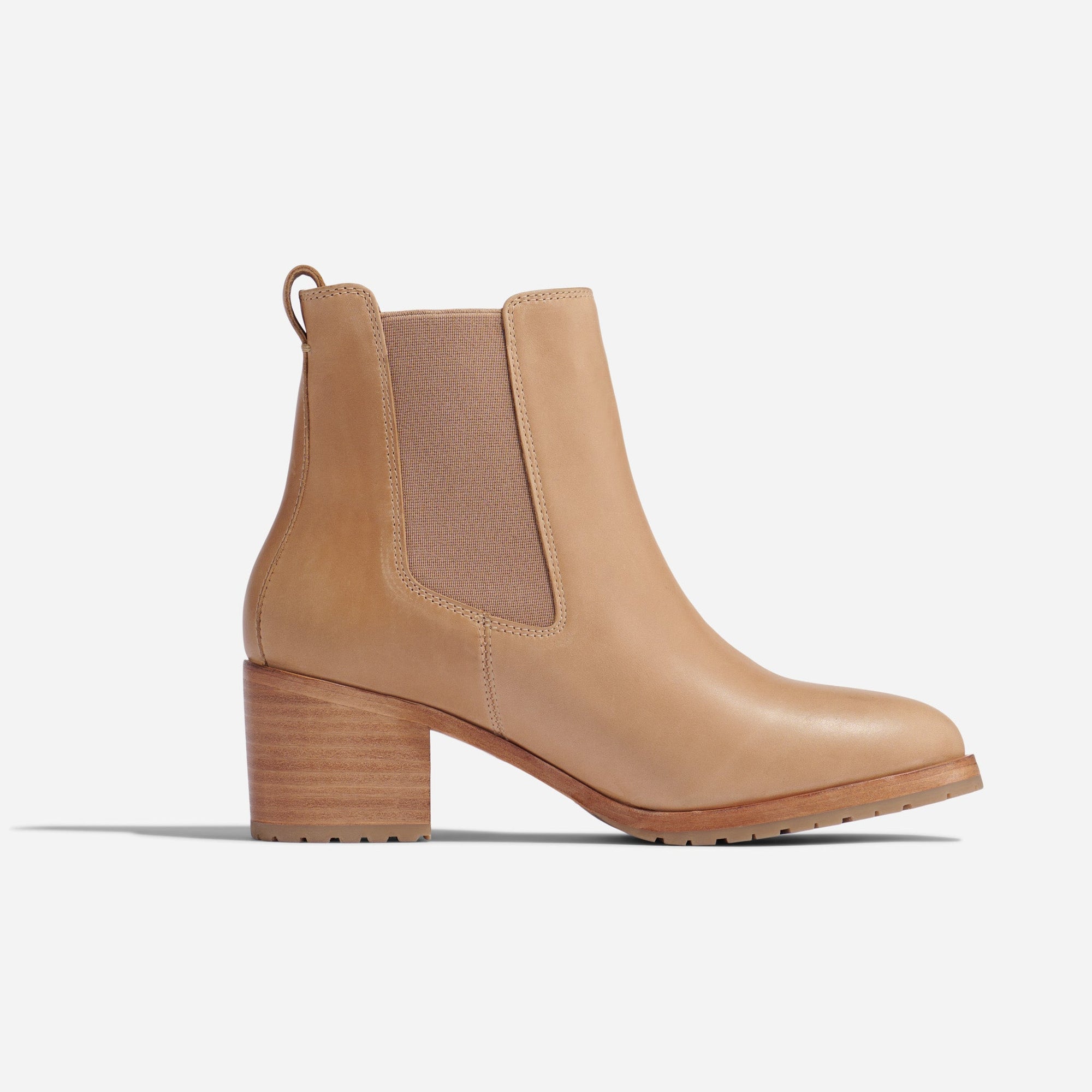 Womens | Ana Go-To Heeled Chelsea Boot | Almond