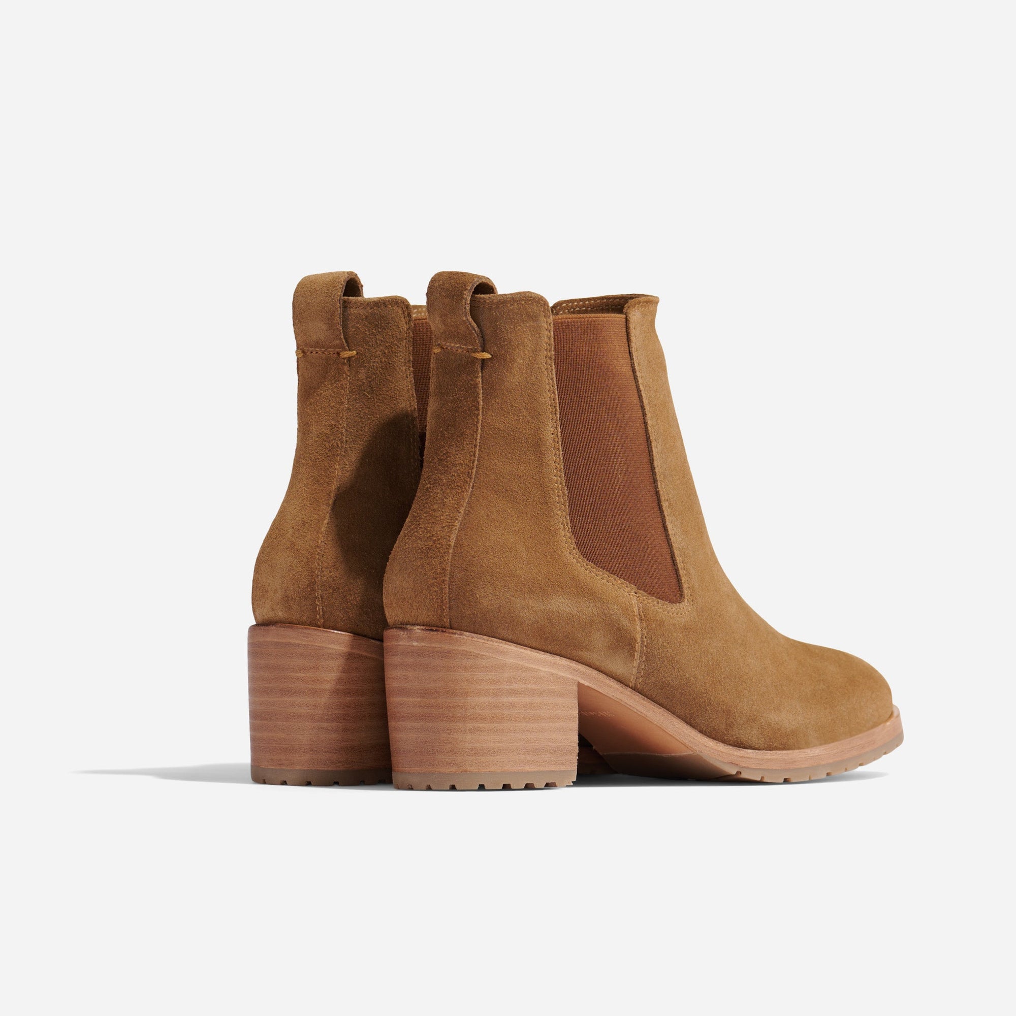 Womens | Ana Go-To Heeled Chelsea Boot | Taupe Suede