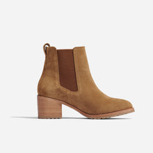 Womens | Ana Go-To Heeled Chelsea Boot | Taupe Suede
