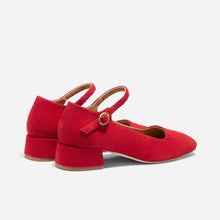 Womens | Luna Heeled Mary Jane | Red