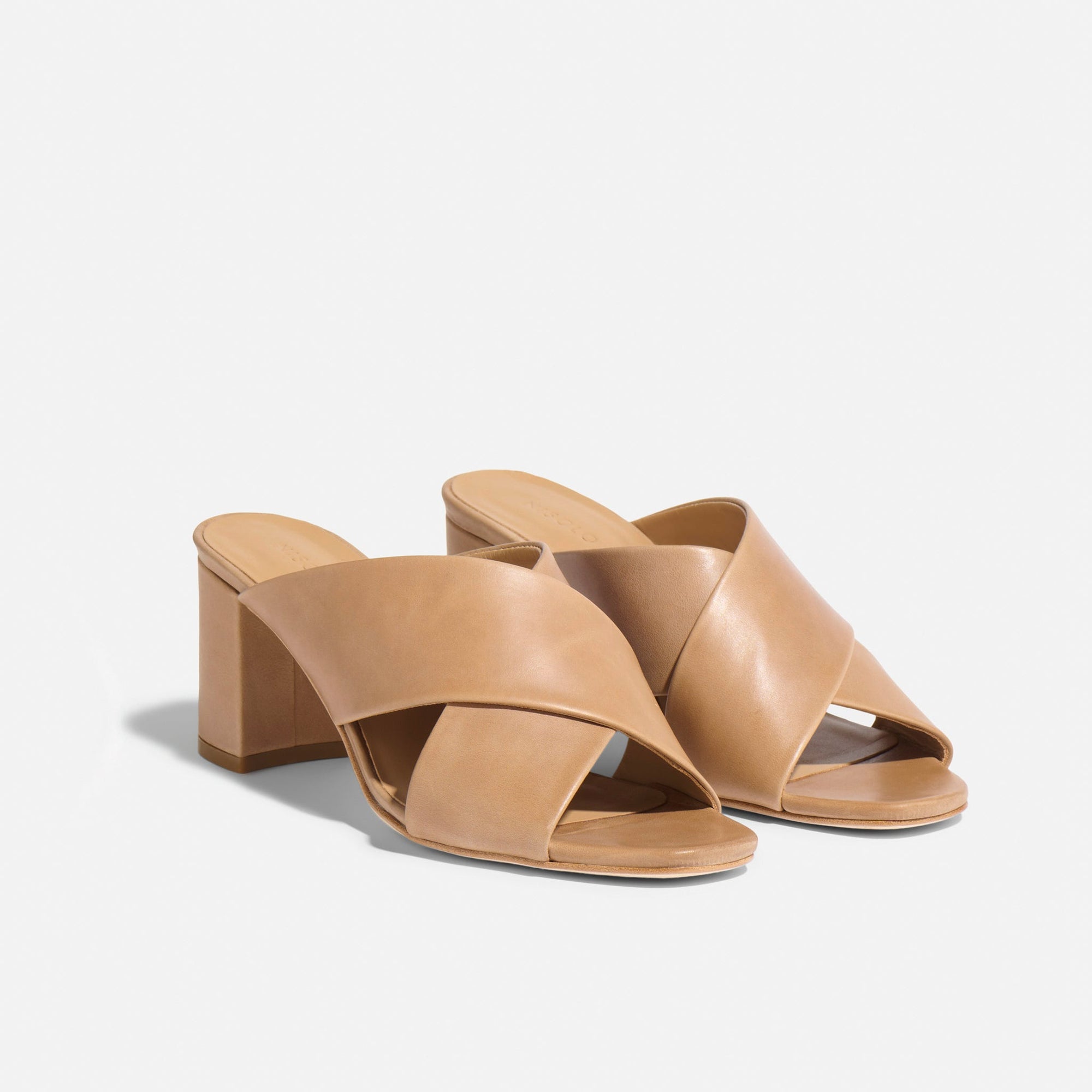 Womens | Carina Cross Strap Mule | Almond