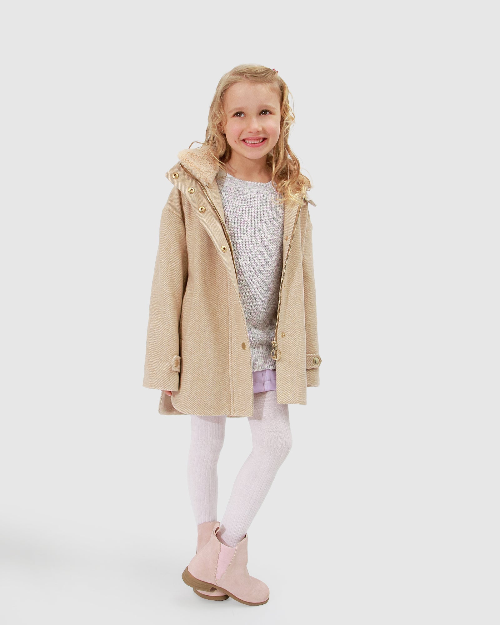 Kids | When I Grow Up Detachable Hooded Coat | Pale Oat