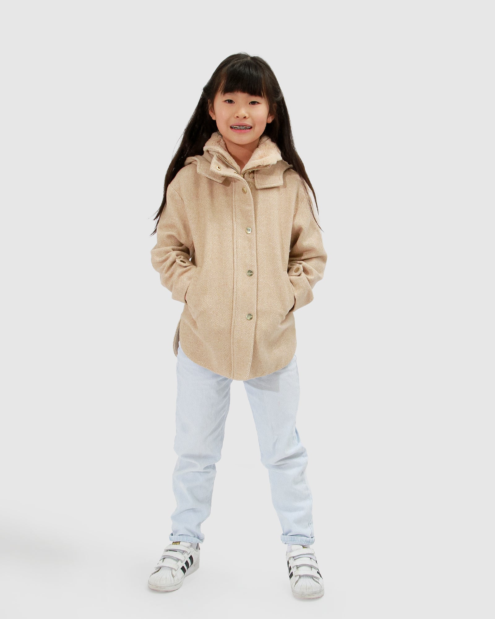 Kids | When I Grow Up Detachable Hooded Coat | Pale Oat