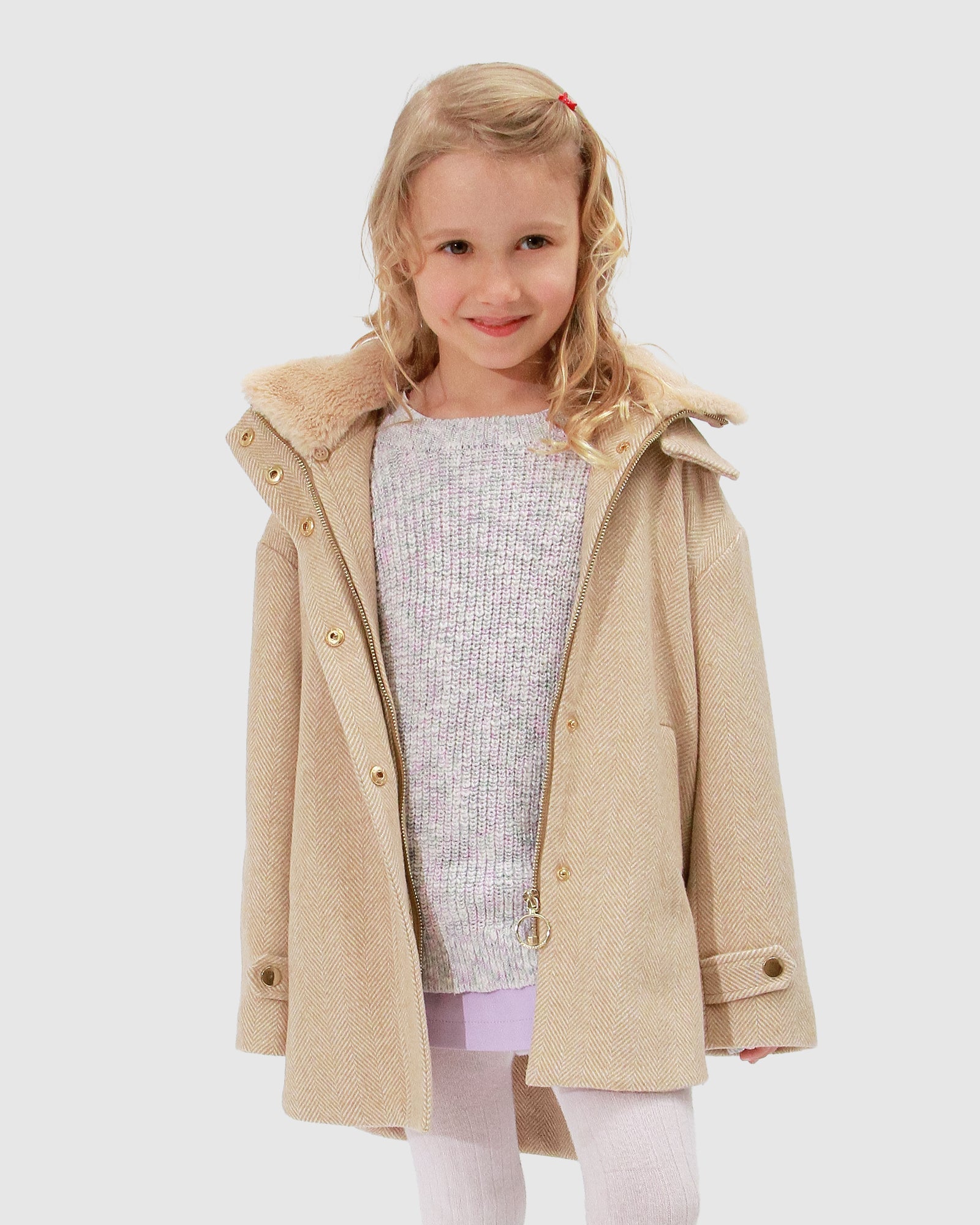 Kids | When I Grow Up Detachable Hooded Coat | Pale Oat