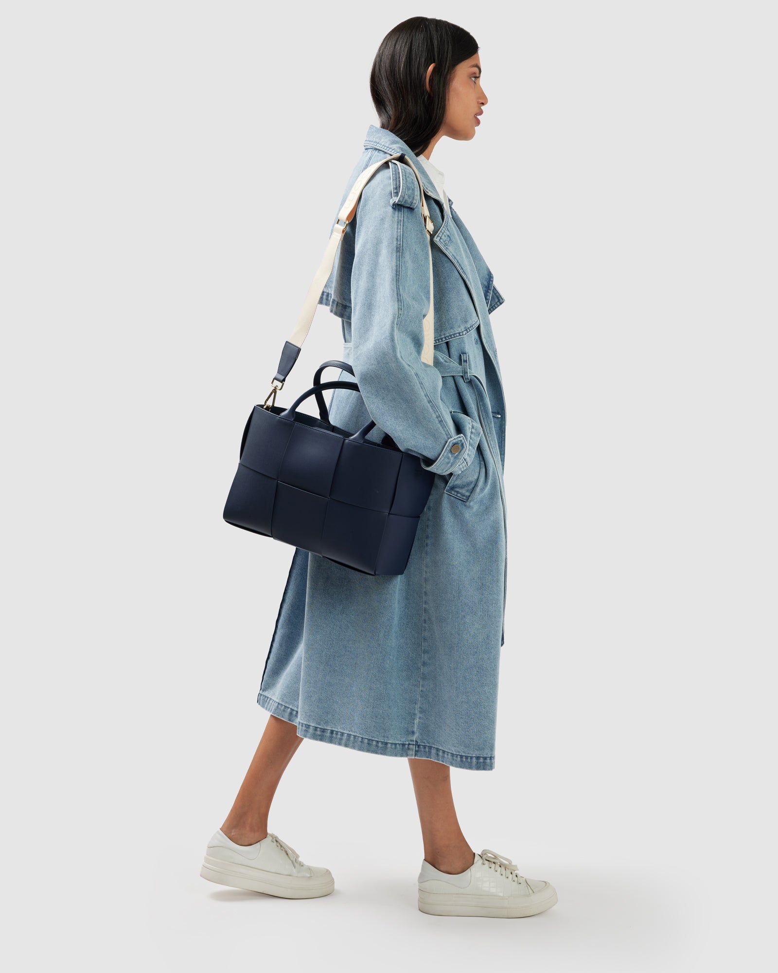 Women | Wild Skies Denim Trench | Stonewash