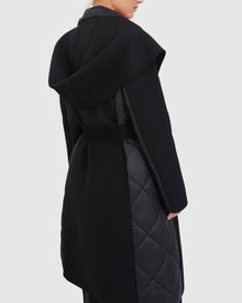 Women | Walk Me Home Wool Blend Convertible Coat | Black