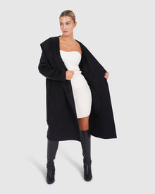 Women | Walk Me Home Wool Blend Convertible Coat | Black
