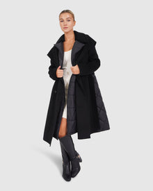 Women | Walk Me Home Wool Blend Convertible Coat | Black