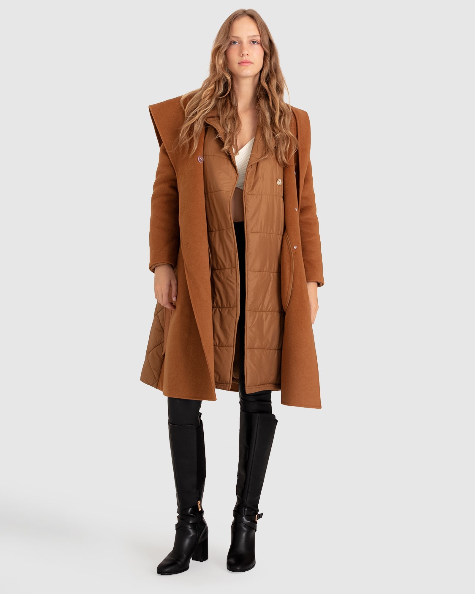 Women | Walk Me Home Wool Blend Convertible Coat | Camel