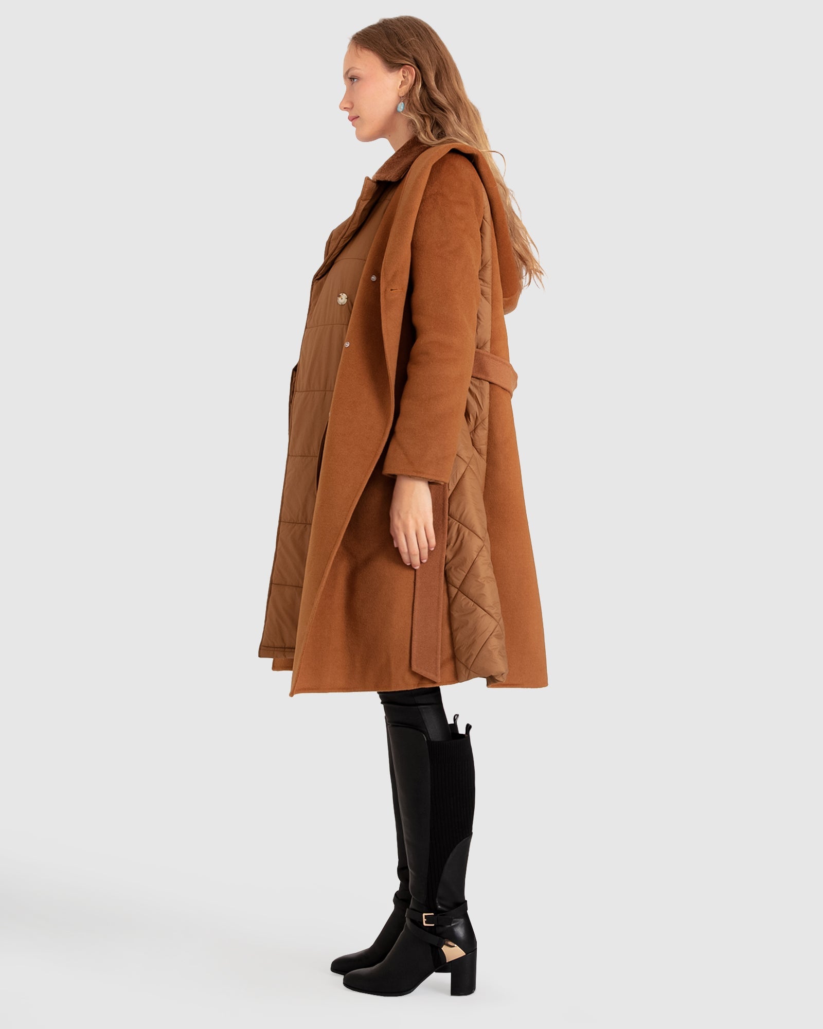Women | Walk Me Home Wool Blend Convertible Coat | Camel