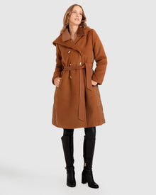 Women | Walk Me Home Wool Blend Convertible Coat | Camel