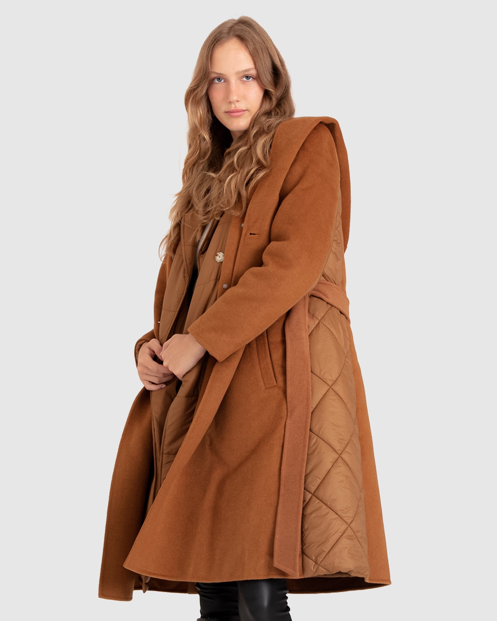 Women | Walk Me Home Wool Blend Convertible Coat | Camel