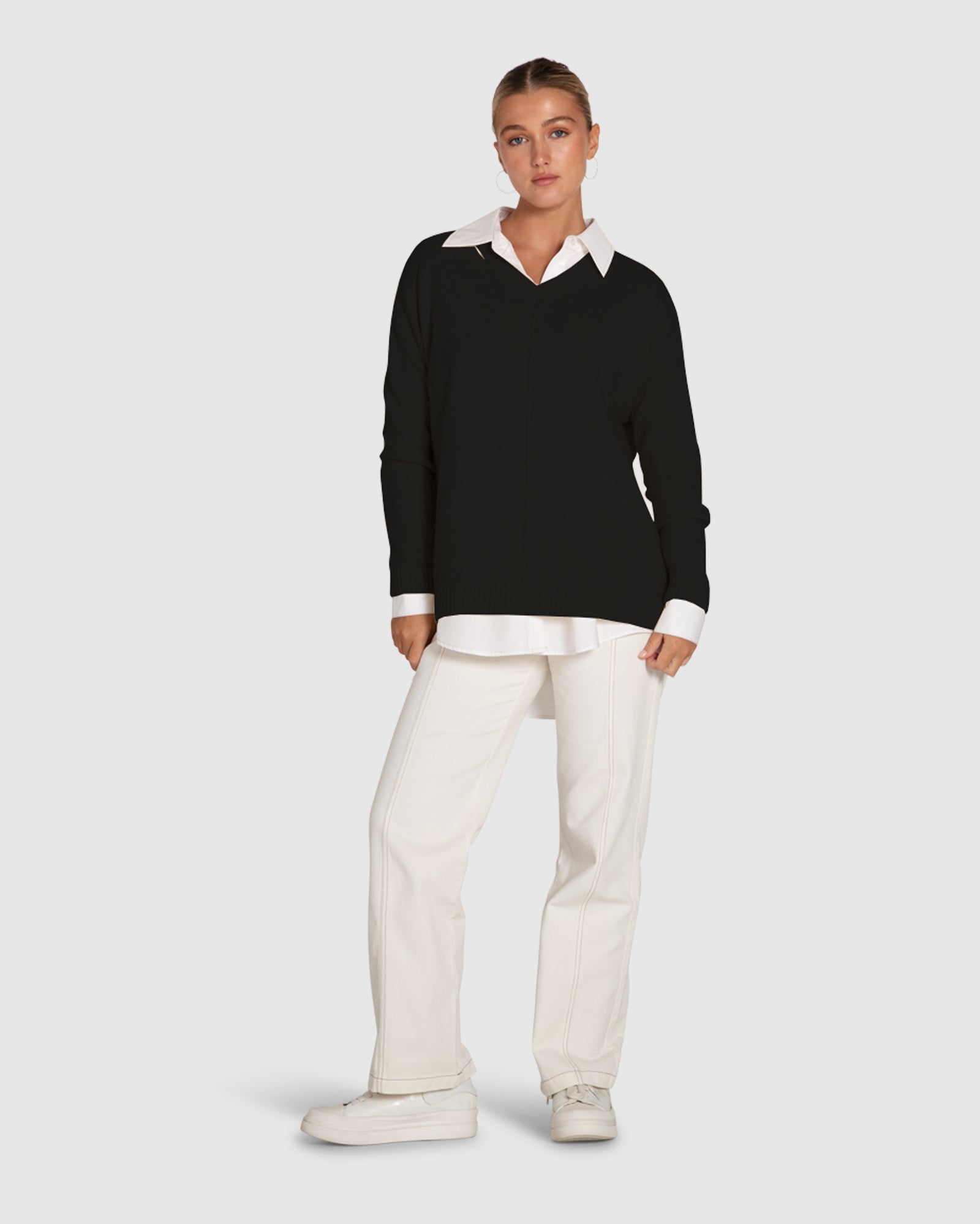 Women | Wonder Of You Cashmere Blend Oversized Jumper | Black
