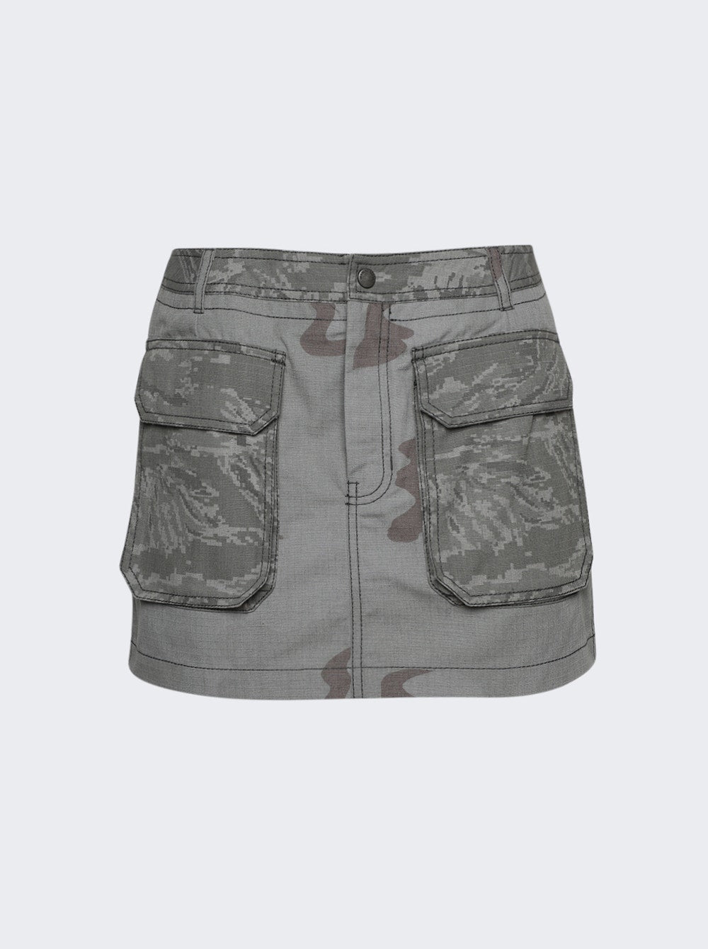 Women | Marine Serre | Regenerated Mini Skirt | Grey