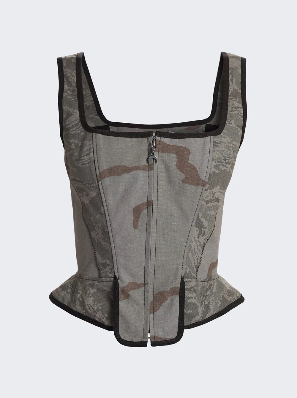 Women | Marine Serre | Regenerated Corset | Dark Grey