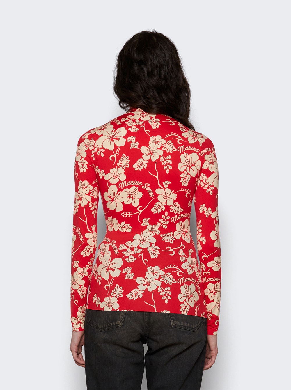 Women | Marine Serre | High Neck Top | Red Floral