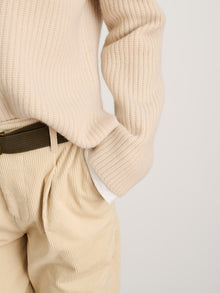 Women | Felix Zip Sweater | Merino Wool Buttermilk