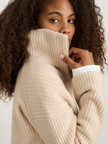 Women | Felix Zip Sweater | Merino Wool Buttermilk