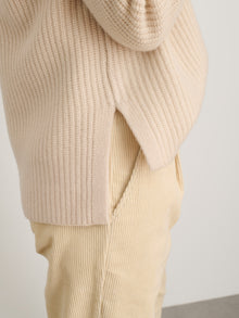 Women | Felix Zip Sweater | Merino Wool Buttermilk