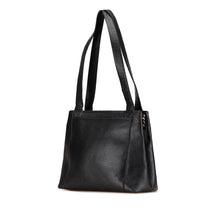 Chanel | Pre-Owned Embroidered Caviar Logo Shoulder Bag | Black