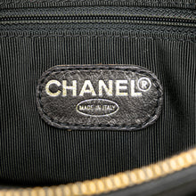 Chanel | Pre-Owned Embroidered Caviar Logo Shoulder Bag | Black