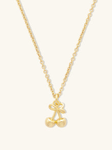 Cherry Necklace | 14K Gold Plated Brass