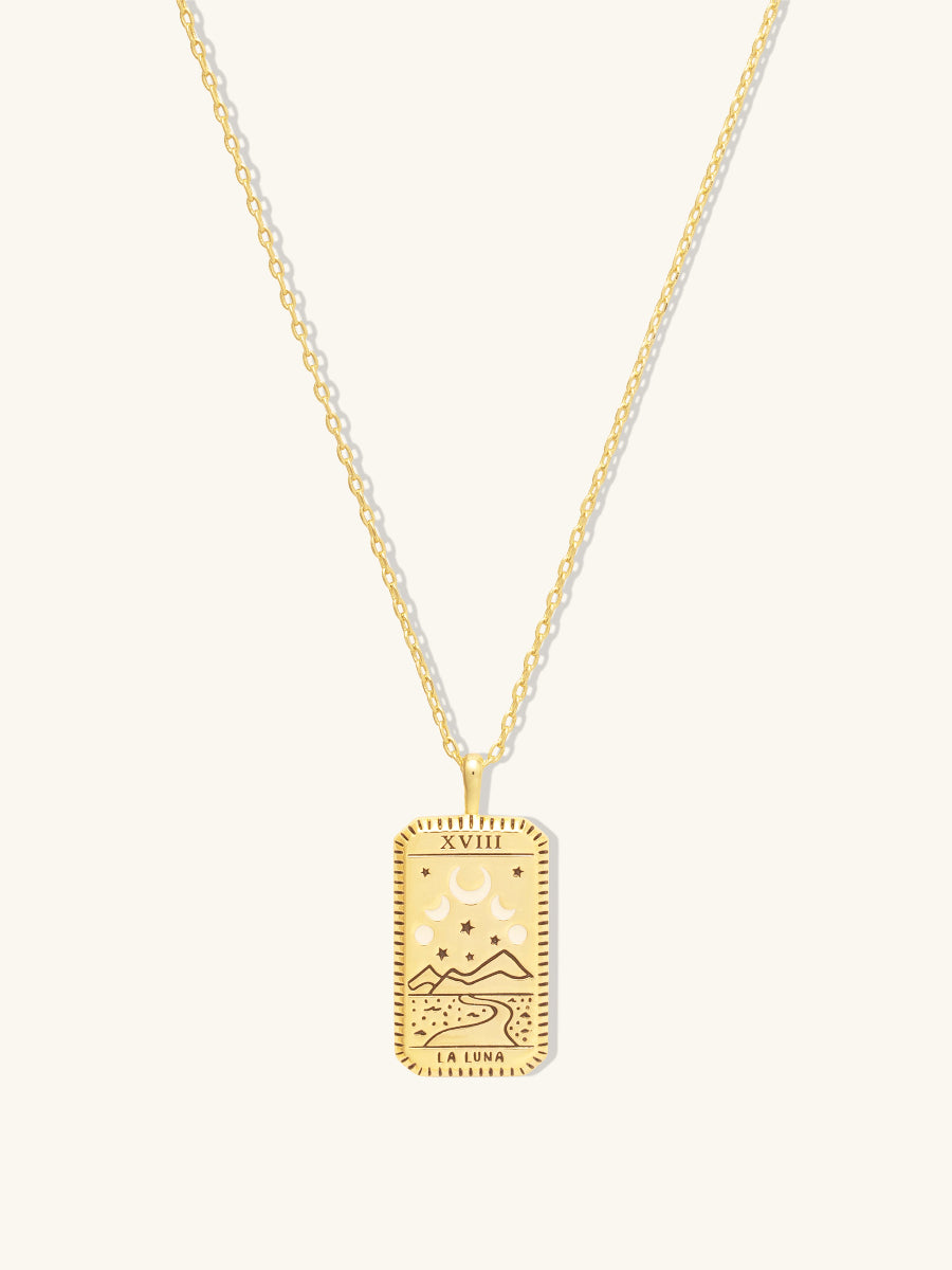 La Luna Tarot Necklace | 14K Gold Plated Brass