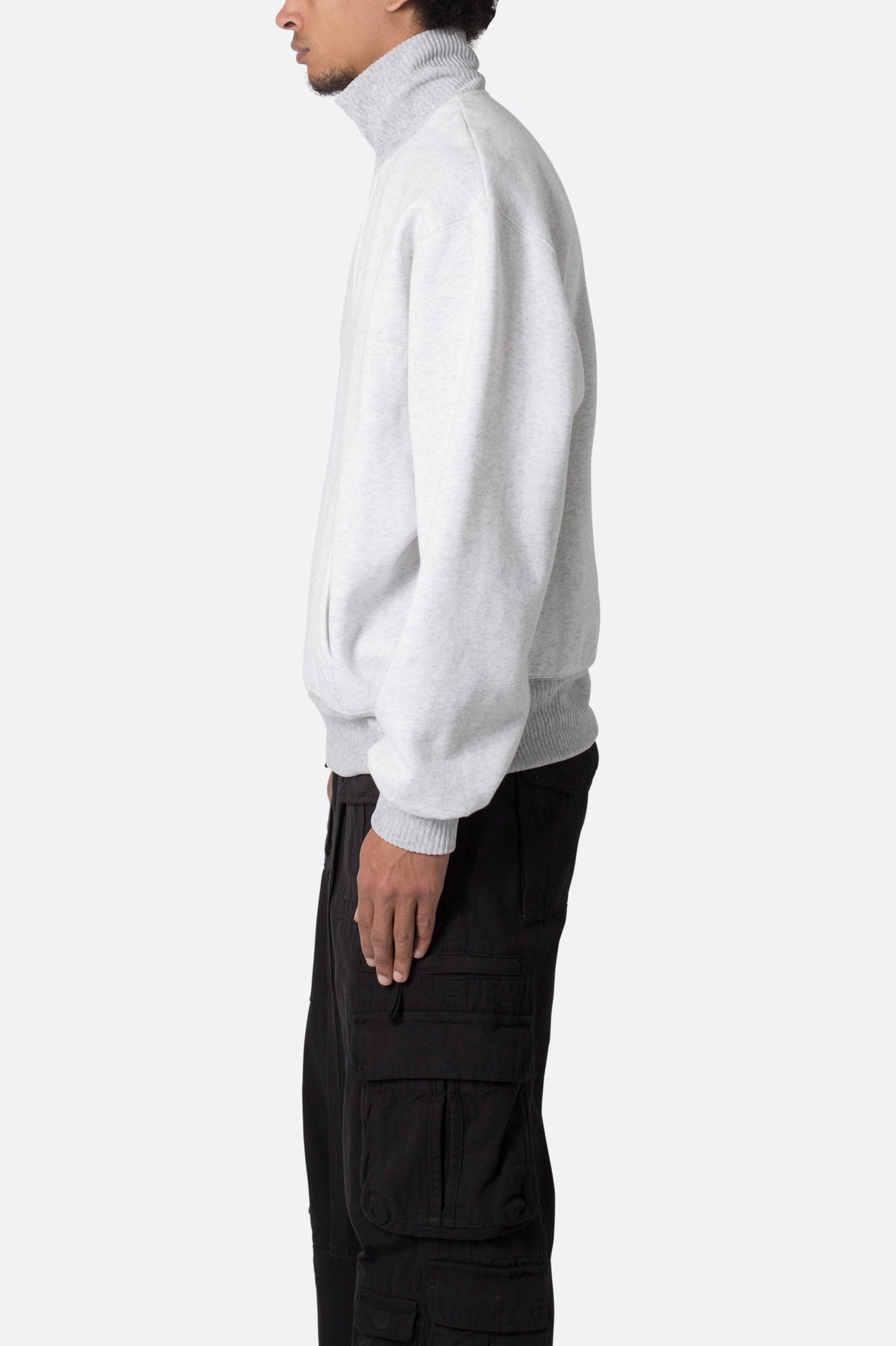Washed 3 x 4 Fleece Pullover | Heather Grey