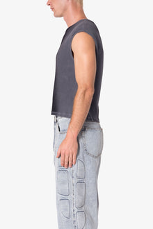 Washed Cropped Tank | Vintage Black