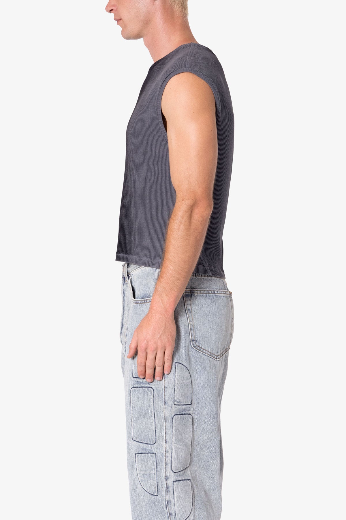 Washed Cropped Tank | Vintage Black