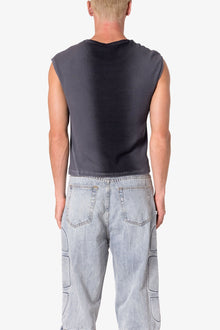 Washed Cropped Tank | Vintage Black