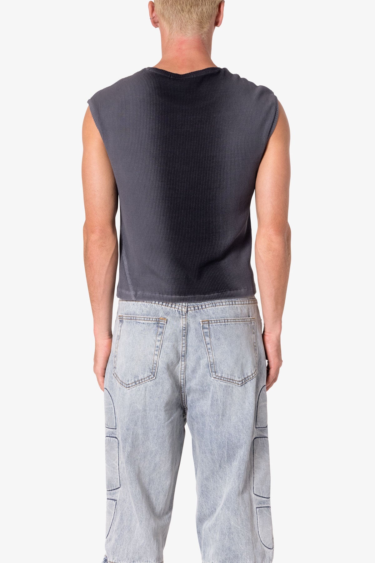 Washed Cropped Tank | Vintage Black