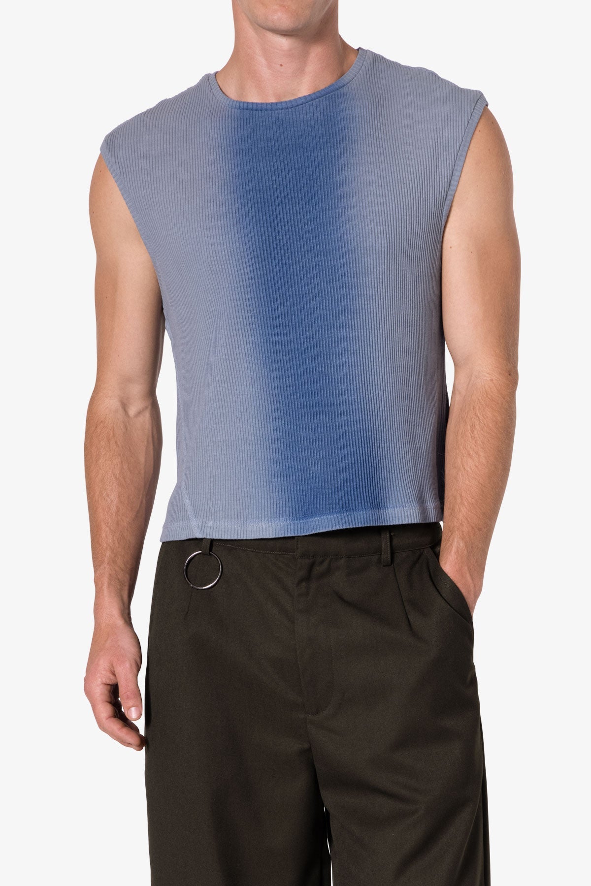 Washed Cropped Tank | Vintage Blue