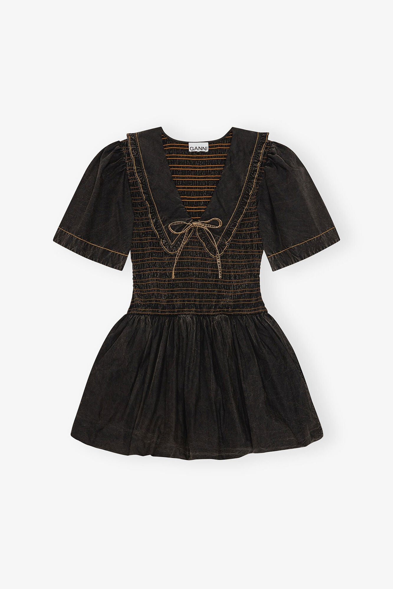 Washed Smock Dress | Black (V2)