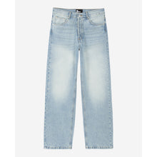 Washed Wide-Leg Jeans | Men | Blue Bleached x Navy