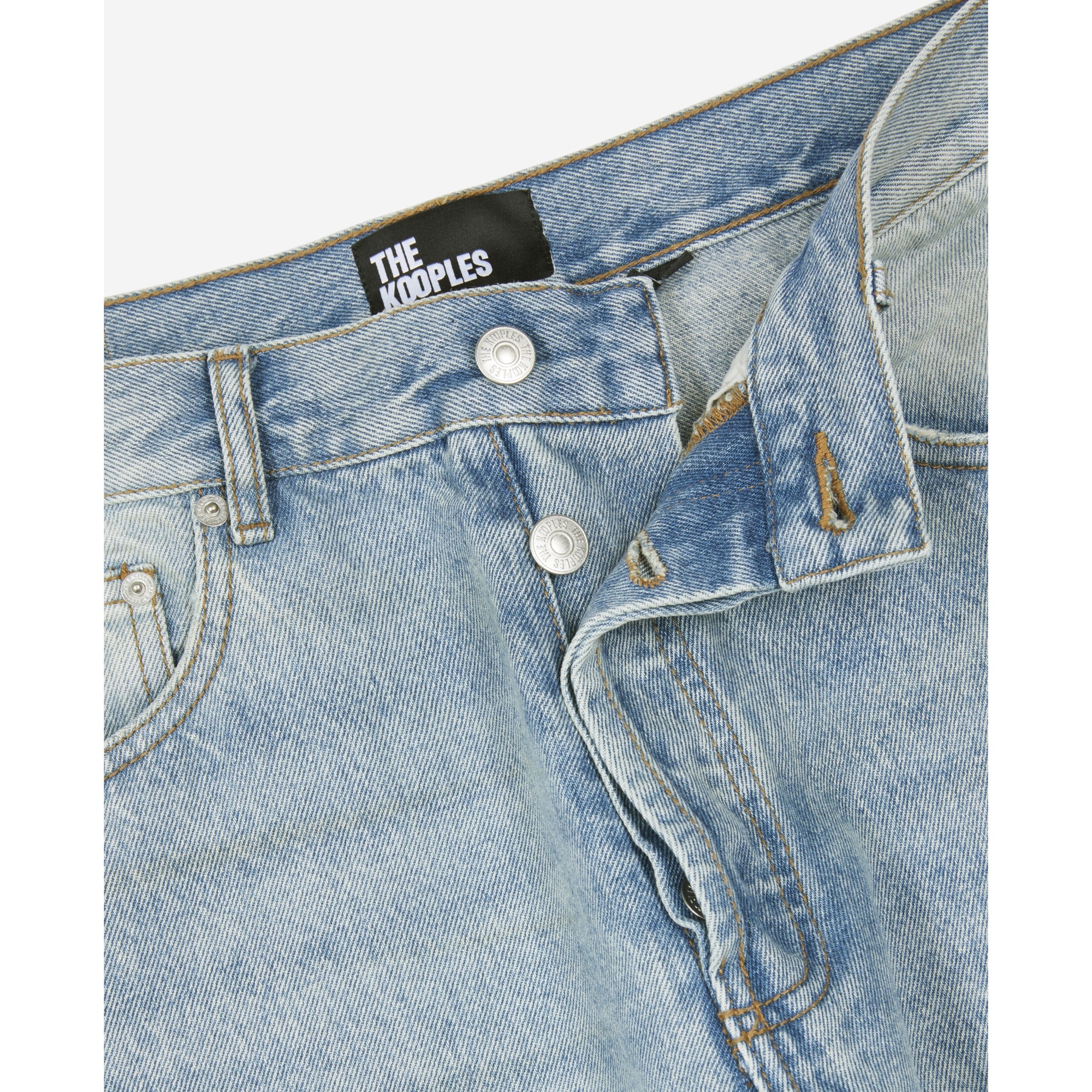 Washed Wide-Leg Jeans | Men | Blue Bleached x Navy