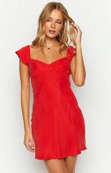Waves Mini Dress | Red