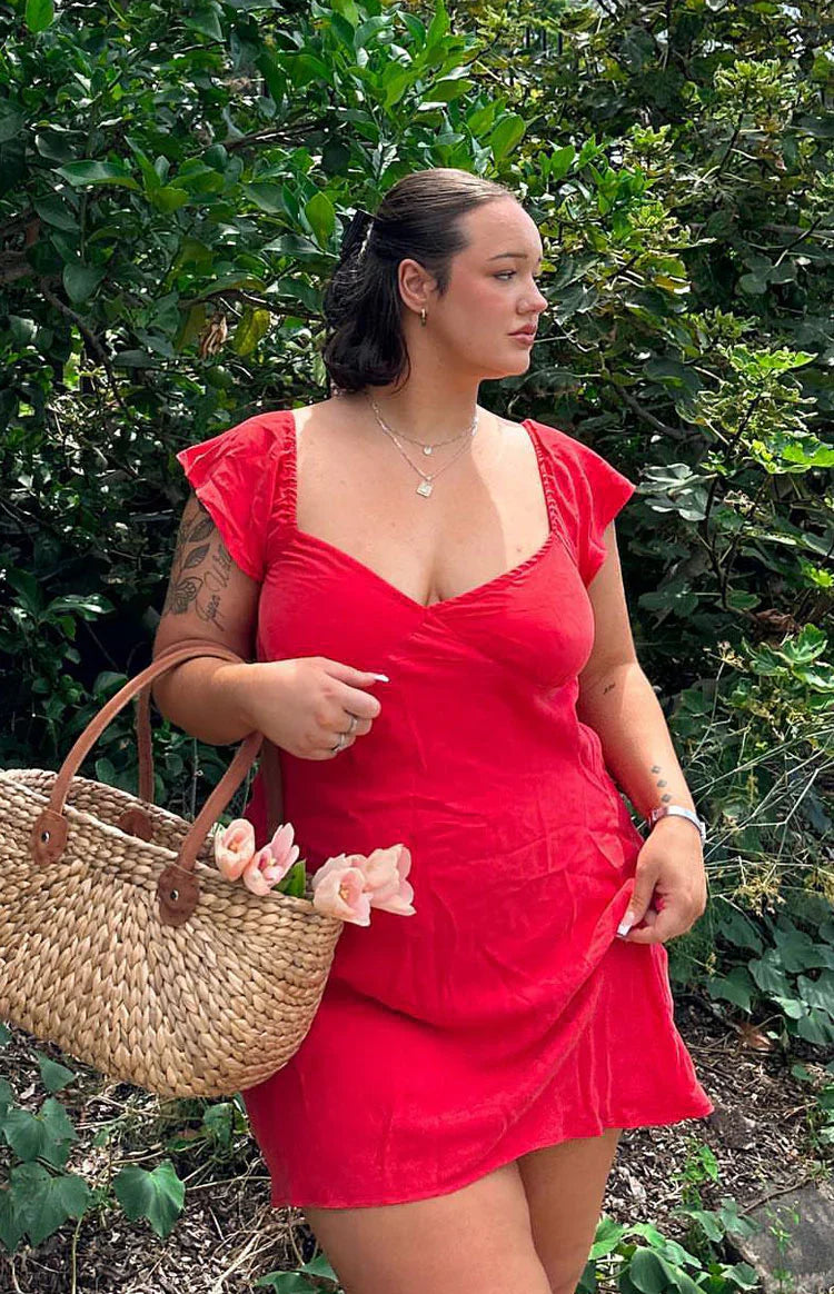 Waves Mini Dress | Red