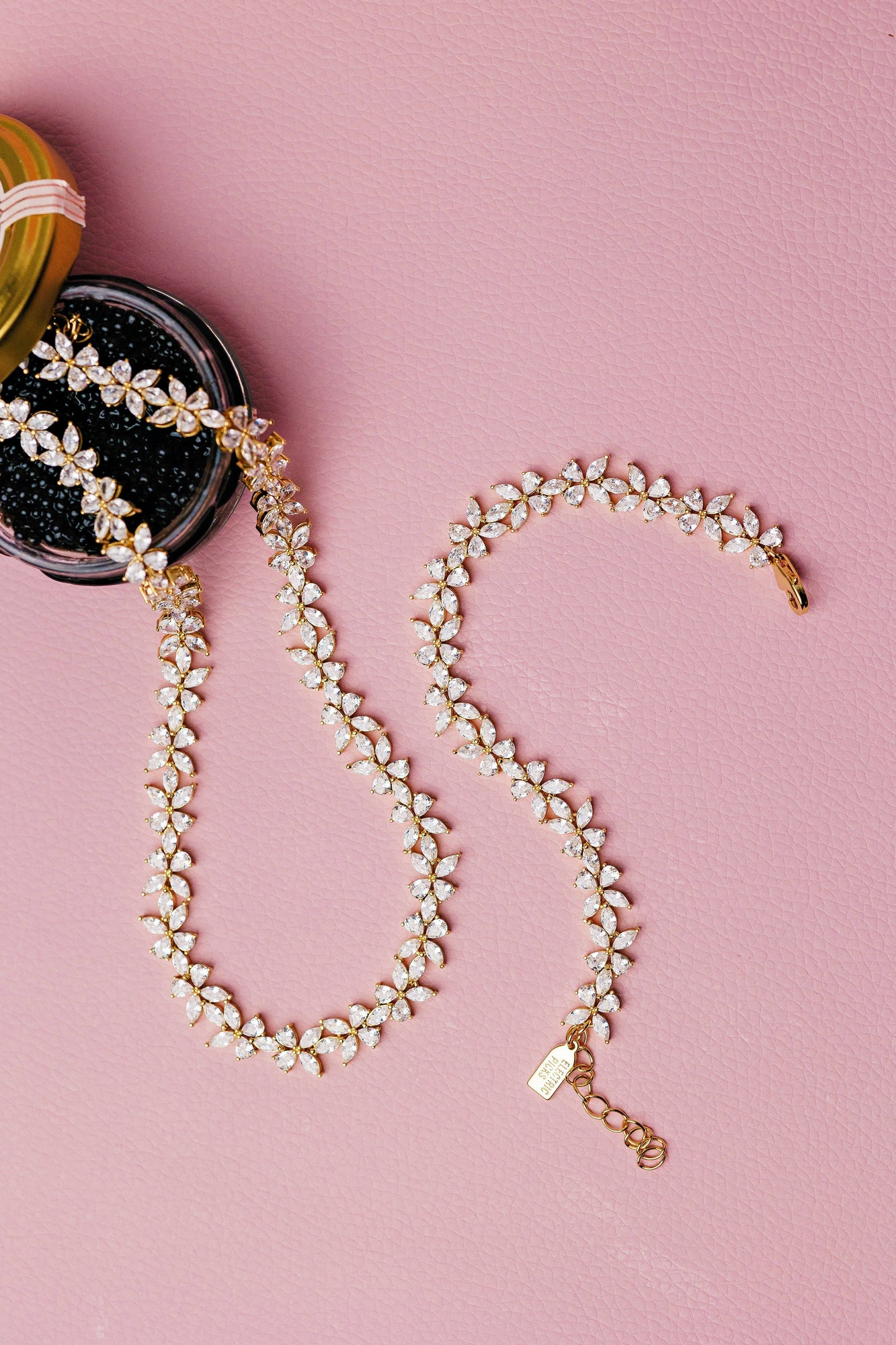 Wealthy Bracelet | Clear Crystal | 14K Gold Plated