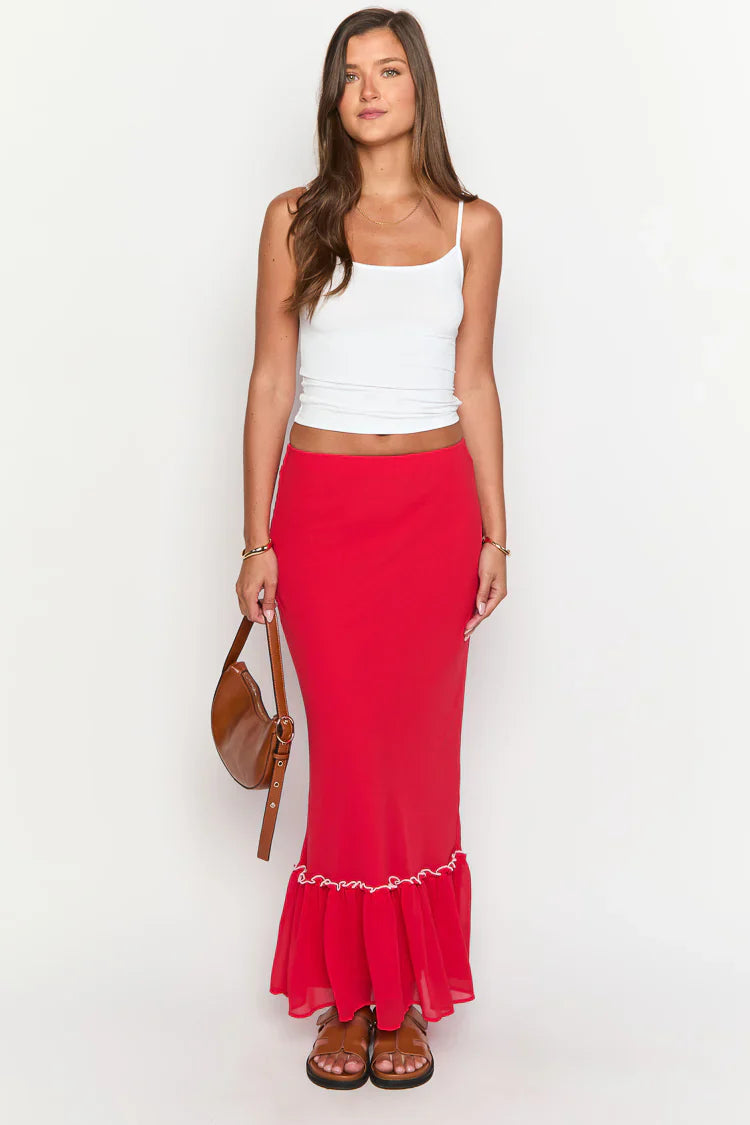 Wiatt Maxi Skirt | Red