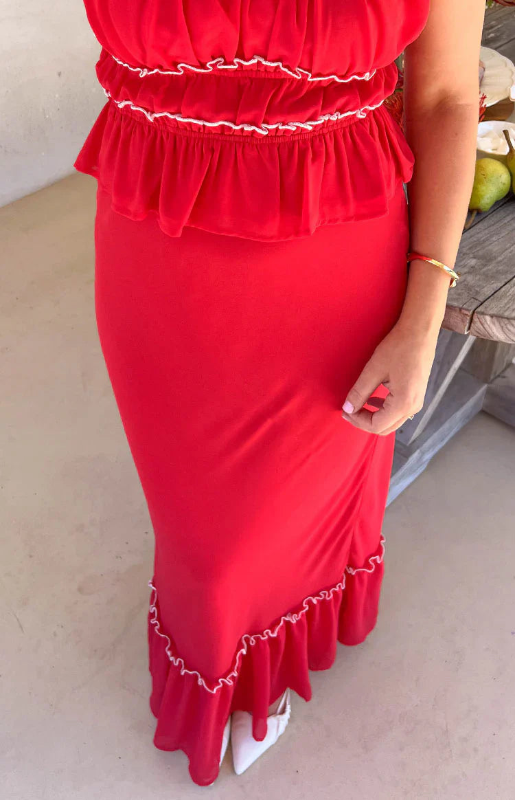 Wiatt Maxi Skirt | Red