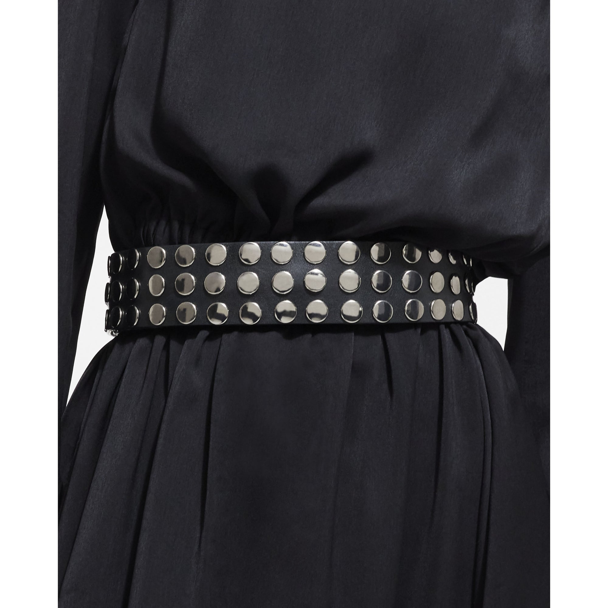 Wide Leather Belt | Women | Black