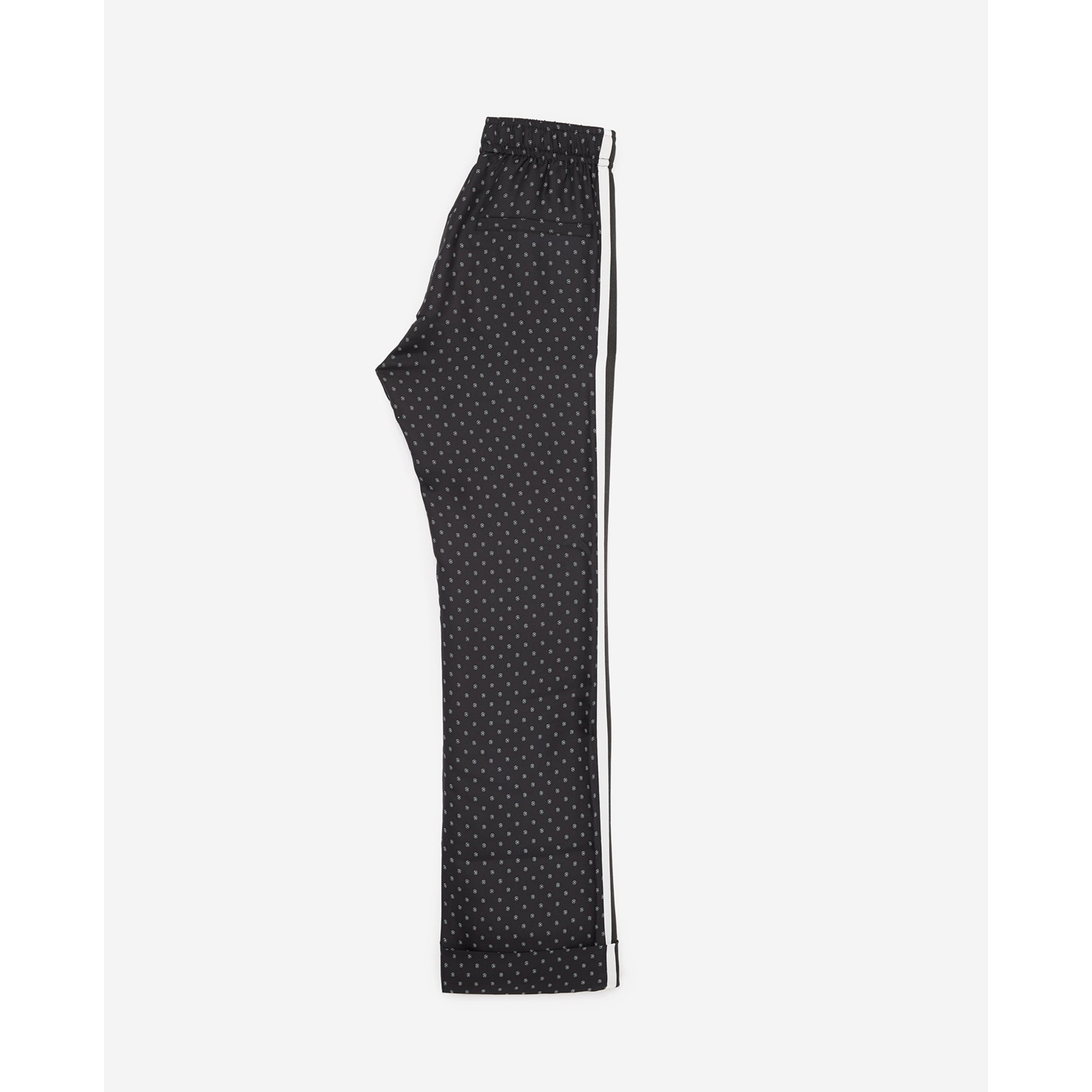 Wide Trousers With Elasticated Waistband | Women | Black x Ecru