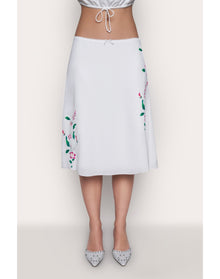 Wildflower Water Lily Skirt | White