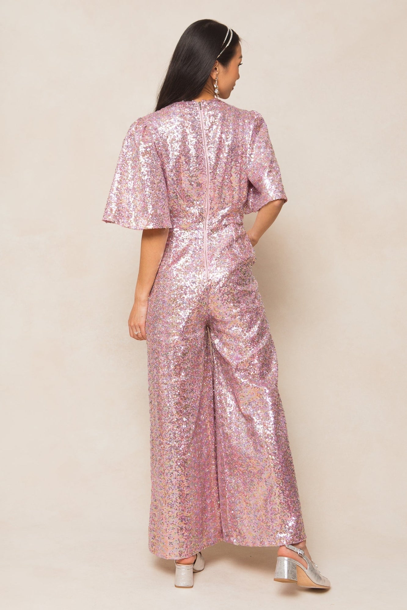 Women | Bejeweled Jumpsuit | Pink x Multi