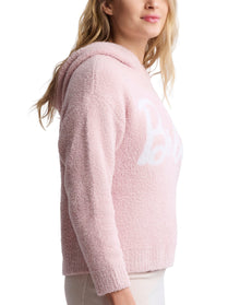 Women | Cozychic Barbie Hoodie | Dusty Rose-White
