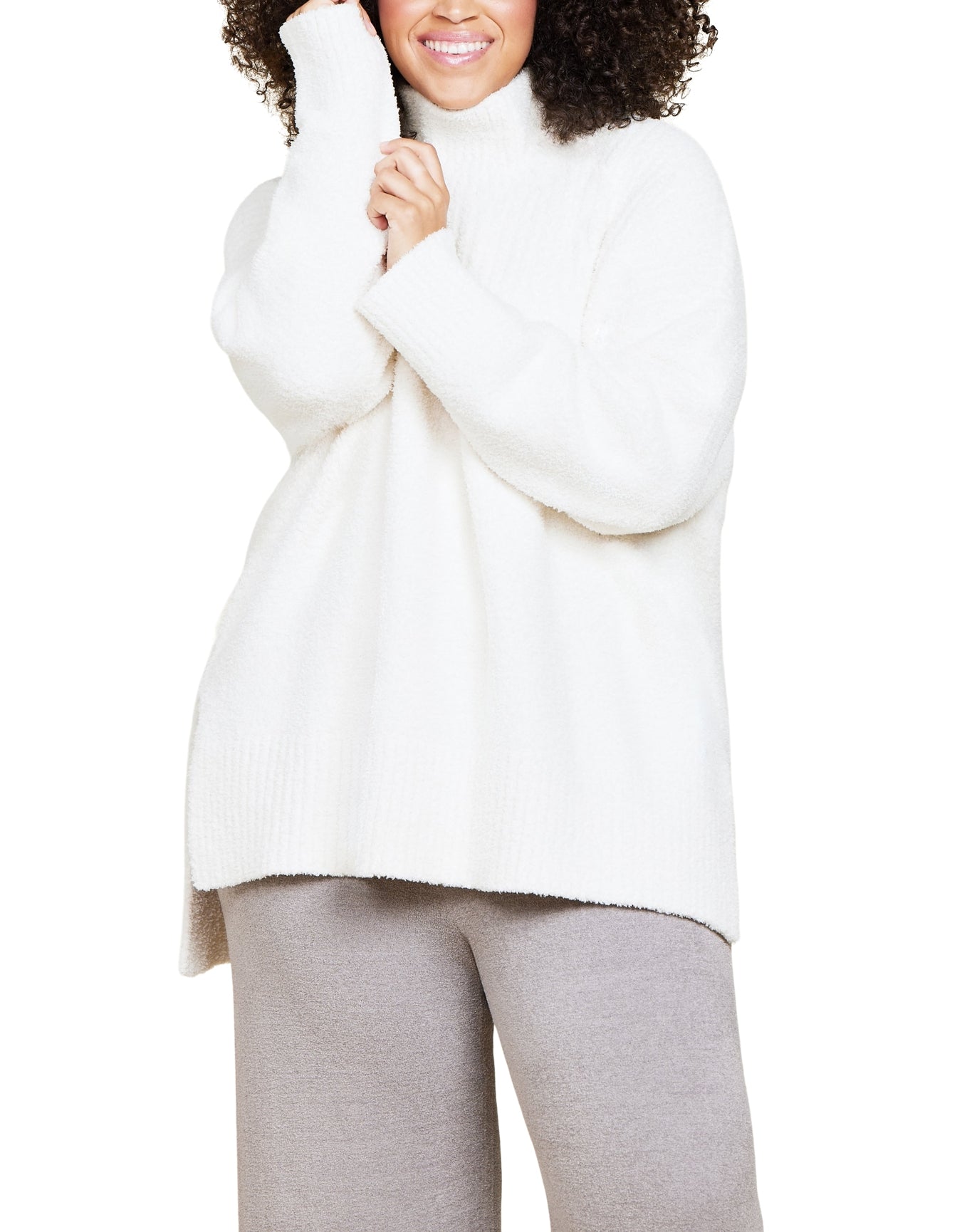 Women | Cozychic High Low Pullover | Cream