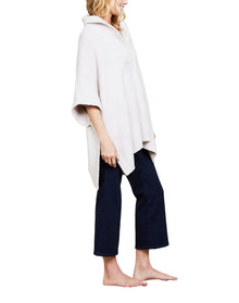 Women | Cozychic Shawl Collar Poncho | Stone